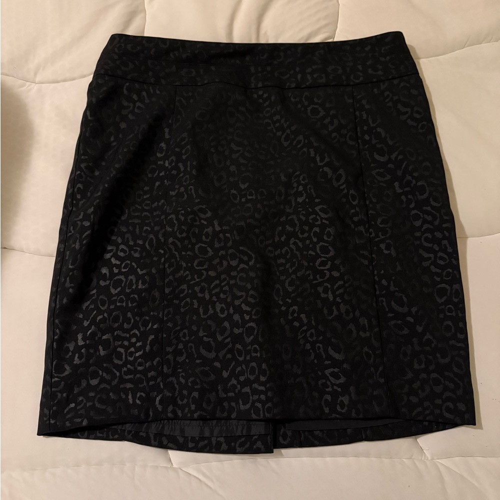 Cynthia Rowley Dark Patterned Cheetah Skirt